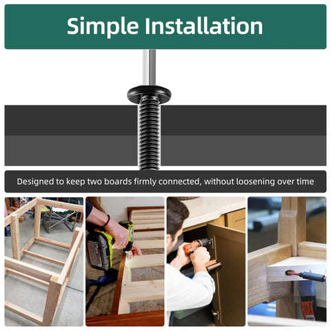 Heavy Duty M6 Socket Head Cap Screws 40mm Fully Threaded 304 Stainless Steel Black Zinc Plated Furniture Bolts in use.