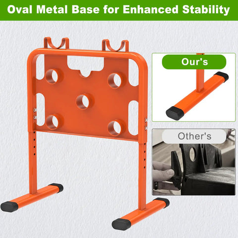 Heavy-Duty Adjustable Wire Dispenser And Welded Steel Spool Rack for Heavy Cables with oval metal base for stability