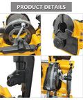 Close-up of Real Deal 220V Electric Pipe Threader Machine 1HP adjustable speed threading cutter with detailed components.