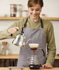 Person using Gooseneck Pour Over Kettle With Flow Control For Stovetop Brew, Stainless Steel Teapot For Home And Kitchen, 28oz Small Water Kettle