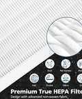 6 Pack HRF-R3 HEPA Replacement Filter For HPA300 HPA200 HPA100 HPA090 HPA5300 Series close-up of nonwoven filtration material
