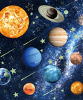 Glow In The Dark Stars And Planets Ceiling Decals For Bedroom And Living Room Space Wall Stickers With Solar System Planets