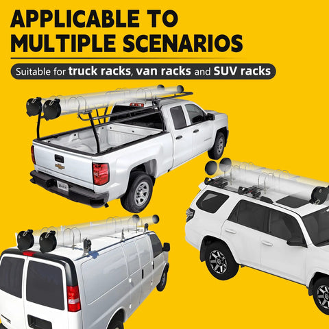 6 Inch PVC Conduit Carrier Kit With Locking Mechanism on truck racks and SUVs