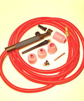 Air Cooled TIG Torch Kit With Flex Head And Gas Valve, 150 Amp, 12.5 Ft Super Flex Power Cable, Jumbo 3.2 1/8 Gas Lens