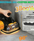 Four Head Floor Polisher Dustless Concrete Grinder With Wet Dry Modes 3000 RPM Pure Copper Motor in use on concrete floor