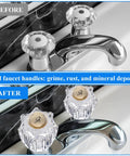 Clear Acrylic Faucet Handles Replacement Kit For D Shaped Two Handle Faucets 2 Pack With Sleek Modern Look Bathroom Upgrade