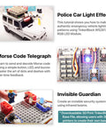 ESP32 S3 Starter Kit demonstration with police car light effect and Morse code telegraph using TinkerBlock modules.