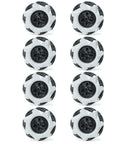 8 pieces of 60Mm Mecanum Omni Wheels For DIY Robot Builds All Direction Drive Wheel Set with TT Coupling ABS Rubber Gray Black.