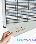 Close-up of 40W Double Bulb Indoor Bug Zapper With Wide Coverage And Powerful UV Light for mosquitoes, with removable bottom tray for easy cleaning.