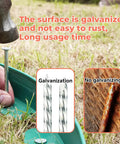 Heavy Duty Spiral Landscape Spikes 8 Inch Galvanized Garden Stakes demonstrating rust resistance during installation