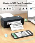 Slick Wireless Bluetooth Thermal Printer for Quick 4X6 Shipping Label Runs eliminating messy ink setup with Bluetooth connection.