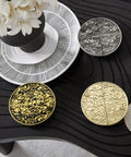Two Pack Half Moon Cabinet Pulls Chinese Style Handle Antique Zinc Alloy Gold Finish on decorative table