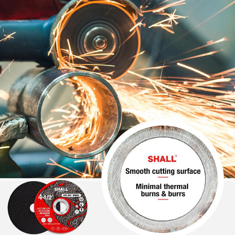 Beastly Heavy Duty 25 Pack Cut Off Wheels For Angle Grinder With Pouch Four And A Half Inch By Seven Eighths Inch in use cutting metal pipe