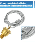 60 inch poly coated steel cable with brass plug for 2 Pair Manual Air Tank Drain Valve Plug 1/4 NPT for Big Rigs