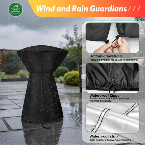 Rugged Waterproof Patio Heater Cover For Portable Tabletop Heaters 18-Inch By 25-Inch Fits COH-500 And Similar Infrared Heaters