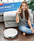 Two In One Robot Vacuum And Mop With App Control Alexa Voice Control Slim Two Point Eight Seven Inch Profile Self Charging