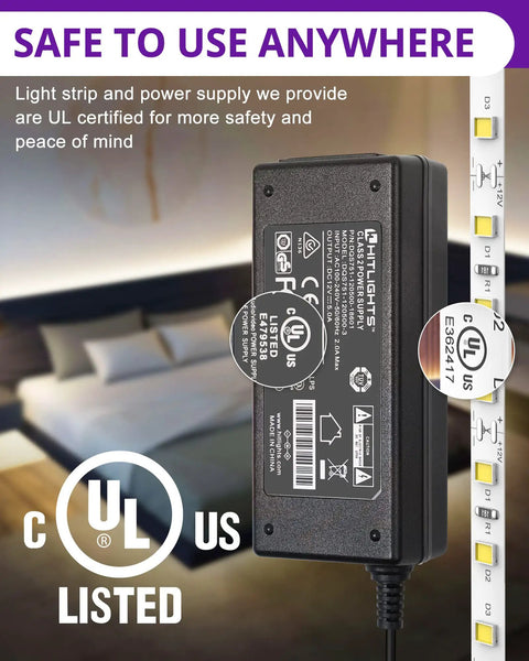 White LED Strip Lights Kit With Remote And 12V Power Supply, 16.4ft High-Density Dimmable Tape Light 4000K, 600 LEDs, 300 lm/ft, UL Listed, Flexible Rope Lights For Bedroom, Kitchen, Cabinets