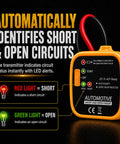 Auto Wire Tracer Open And Short Finder For DC 6 To 42V Vehicles And Home Wiring, Handy Circuit Breaker Finder, Electrical Tester, Fault Probe, Cable Tracker, Car Wire Locator, Broken Wire Detector Tool, shown with LED open/short indicators