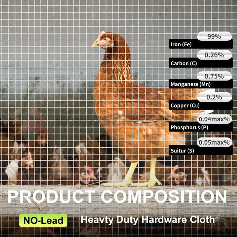 Heavy Duty Hot Dipped Galvanized Wire Mesh Roll 4 By 20 Feet Half Inch Hardware Cloth around chickens in coop.