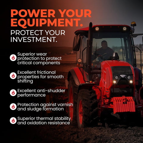 Premium Tractor Hydraulic And Transmission Fluid For Tractors, Wet Brakes, And Off Highway Equipment, 5 Gallon Pail, Multi Purpose Hydraulic Oil, J20C Spec Equivalent, Tough Protection And Smooth Shifts