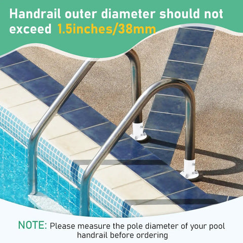 Level Up Your Pool Game With This Badass 304 Stainless Steel Deck Anchor Flange Boasting A Slick White Look That Grips Tight To 1.5 Inch Tubing For Above Ground Pool Ladders And Handrails Built Like Tank Hella Sturdy