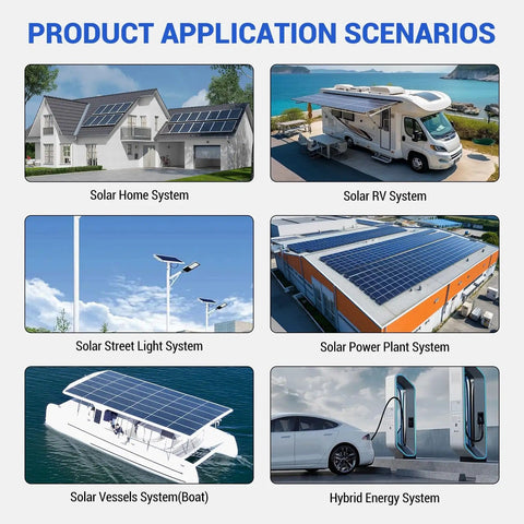 3000W Hybrid Solar Inverter 24V DC To 110V AC With Pure Sine Wave Output application scenarios in various systems