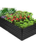 Durable Galvanized Steel Raised Garden Bed For Outdoor Gardens 8x4 Feet Open Bottom Planter Box With 440 Gallon Capacity For Veggies Flowers And Herbs