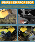 Floating Prop Wrench And Prop Stop Kit in use on boat, showing yellow polymer tool securing propeller.