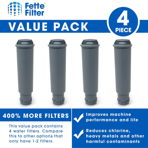 4-pack of Water Filter Cartridge Replacement For Select Coffee Makers XP5220 XP5240 XP5280 XP5620 EA82 EA9000 F088