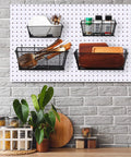 Pegboard Baskets Set Four Large Steel Wire Baskets For Garage And Workshop Organization Wall Mounts That Actually Make Space Shine