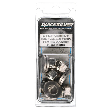Stainless Stern Drive Installation Hardware Kit With Six Nyloc Nuts And Six Washers For Attaching MerCruiser Bell Housing DIY Friendly No Fuss Install With Common Tools For Quick Easy Secure Fit On MerCruiser Sterndrives In Saltwater Environments