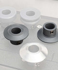 Bead Roller Stencil Roll Set For Metal Fabrication With 22mm Shaft Two Piece Kit For Artsy Bead Rolling Designs And Scratch Free Aluminum Panels Non Marring Nylon Construction Pro Grade Quality showing multiple roller dies.