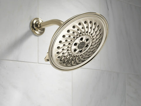 3-Setting H2O Kinetic Raincan Showerhead With PowerDrench Technology, Bigger Droplets For A Drenching Shower, Polished Nickel Finish
