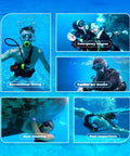 1L Mini Scuba Tank Portable Underwater Breathing Oxygen Cylinder Pony Bottle For Emergency Rescue Backup Air Source S400