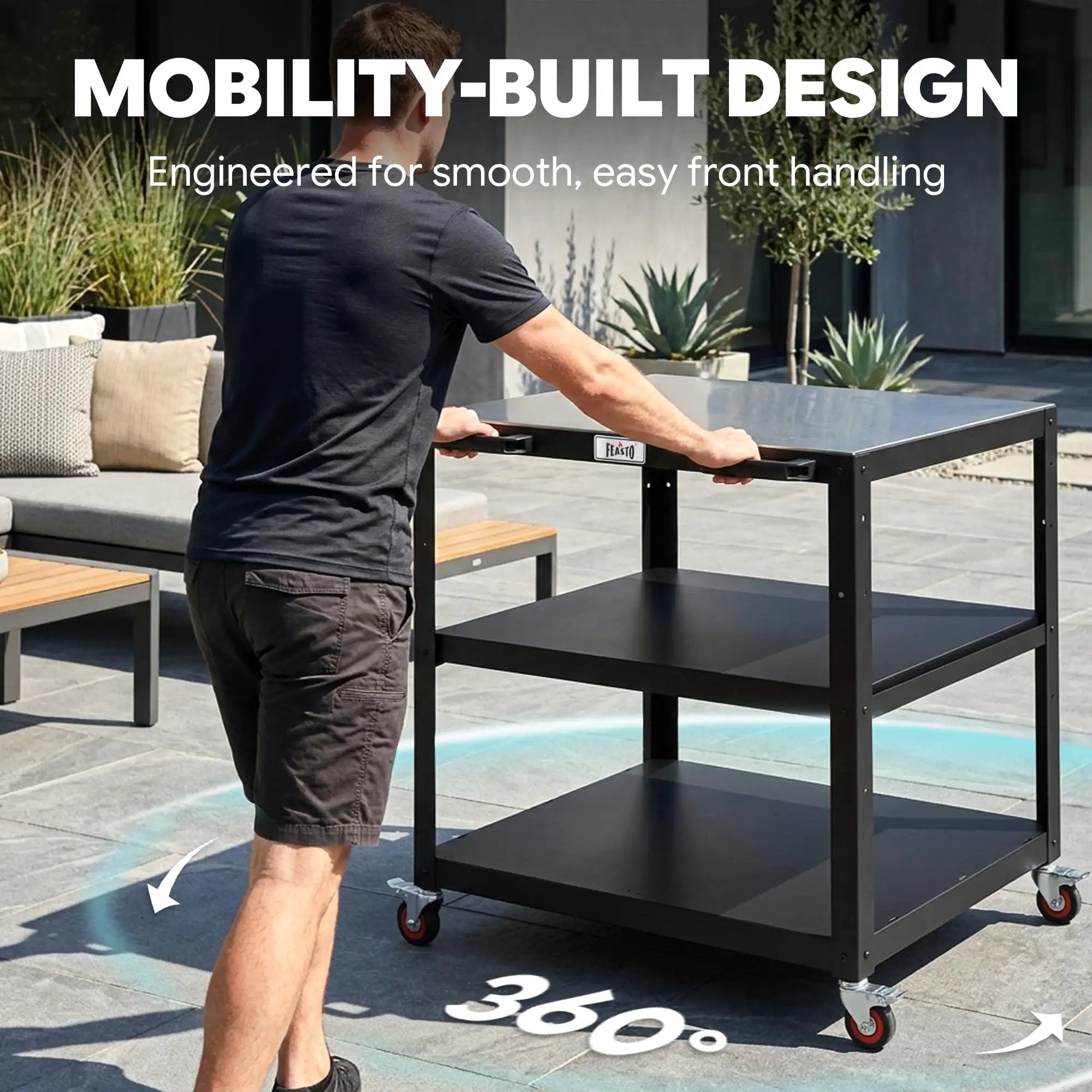 Heavy Duty Outdoor Pizza Oven Table 36x24 Inch ✓