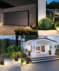 Deck Out Your Curb Appeal With These Sick Outdoor Pathway Lights Featuring High Brightness Led Chips And Weatherproof Design Classic Square Carriage Lanterns Perfect For Driveways And Backyard Walks illuminating modern entryways and driveways at night.