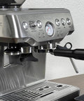 54mm Bottomless Naked Portafilter For Breville Sage Barista Series Espresso Machines Including Barista Express Pro Touch Infuser Duo Temp Pro BES870 BES878 BES880 installed in Breville machine