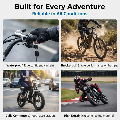 Full Twist 22mm Throttle Grip For E Bike And Scooter Universal 22mm Clamp Twist Throttle For Most Electric Bicycles And Scooters