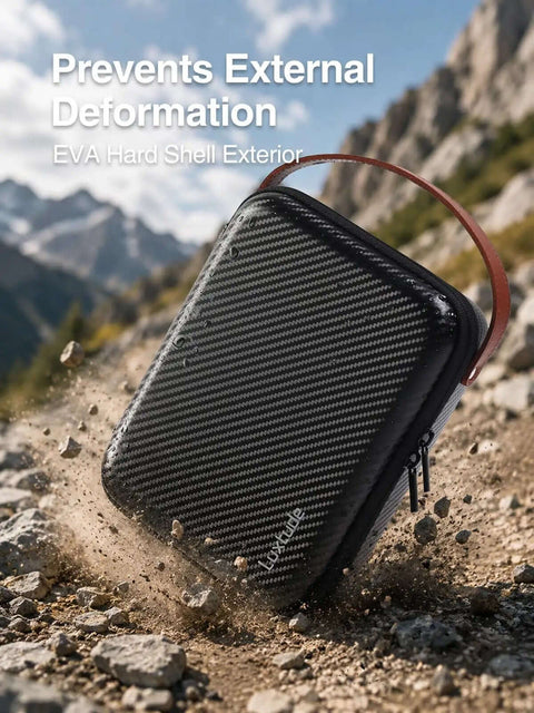 Level Up Your Rig With This Top Shelf Hard EVA Case Featuring Removable Foam Inserts For Shockproof Camera Organizer And Ready To Roll Drone Gear Bag With Strong Build on rocky terrain.
