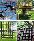 Heavy Duty Hanging Cargo Lifting Net Built Tough With Tear Resistant Safety Straps 1X1M Durable Polyester Mesh in action for outdoor use.