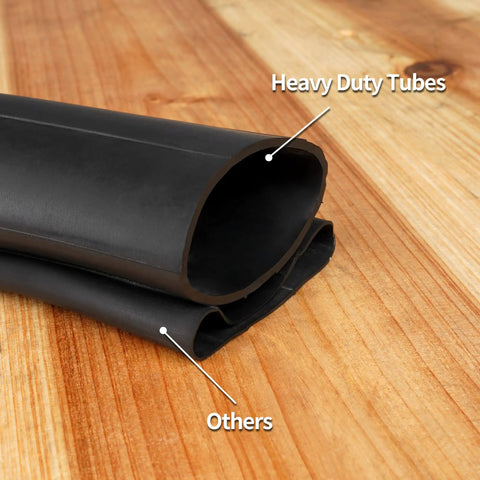 Close-up of heavy-duty tube from Sixteen Inch Bike Tire With Inner Tube Set 16X2.125 for electric bicycles and kids bikes.