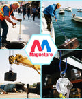 Magnetpro 3000LB double-sided magnet fishing kit with neodymium magnets and blue rope, carrying case