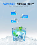 Crescent Ice Maker Countertop With Self Cleaning And Timer Delivers 16 Crystal Clear Crescent Ice In Just 12 Minutes 35 Lbs Per Day Party Ready