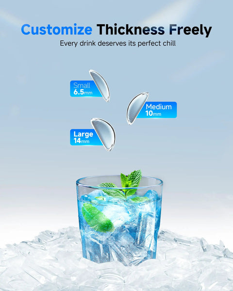 Crescent Ice Maker Countertop With Self Cleaning And Timer Delivers 16 Crystal Clear Crescent Ice In Just 12 Minutes 35 Lbs Per Day Party Ready