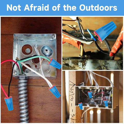 Waterproof IP65 Wire Electrical Connectors 22 AWG To 14 AWG Outdoor Seal Cap Twist Nuts Cable Terminal Connector in use