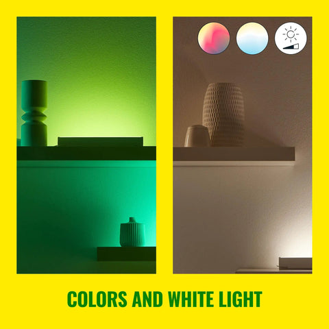 Portable Multicolor LED Light Bar With Dope Smart Dimming, 16 Million Colors, Easy Voice Control With Alexa, Google Assistant, And Siri Shortcuts, Perfect Mood Lighting For Home, Office Or Entertainment Setup showcasing vibrant colors and white light