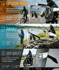 Kickass Photochromic Polarized Safety Glasses With UV400 Protection And Impact Resistant Build For Cycling Driving Work Tasks Ace Eyewear showcased with a cyclist.