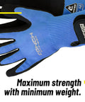 Conch Dyfiber Gloves For Lobstering And Spearfishing, Super Grippy Dexterity, ANSI Cut 4 Puncture 3, Blue, Medium close-up