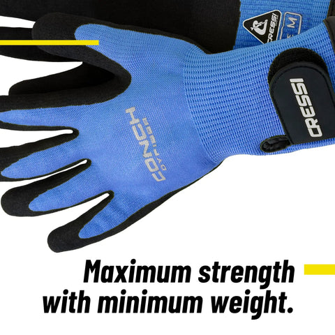 Conch Dyfiber Gloves For Lobstering And Spearfishing, Super Grippy Dexterity, ANSI Cut 4 Puncture 3, Blue, Medium close-up
