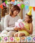 Mother and daughter enjoying a gift with Kids Jump Rope For 8 To 12 Year Olds Safe Non Toxic PVC Rope For Fun Kid Friendly Toy.